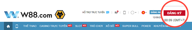 tạo tài khoản cá cược online tại W88